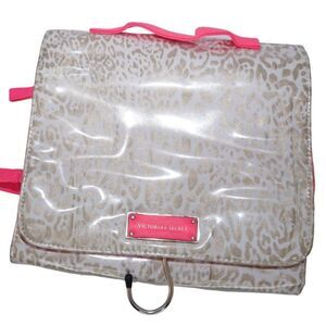 Victoria's Secret Leopard and Pink Cosmetic Travel Bag